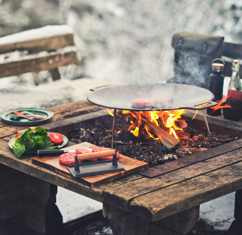 Grillpresse rektangulær Støpejern