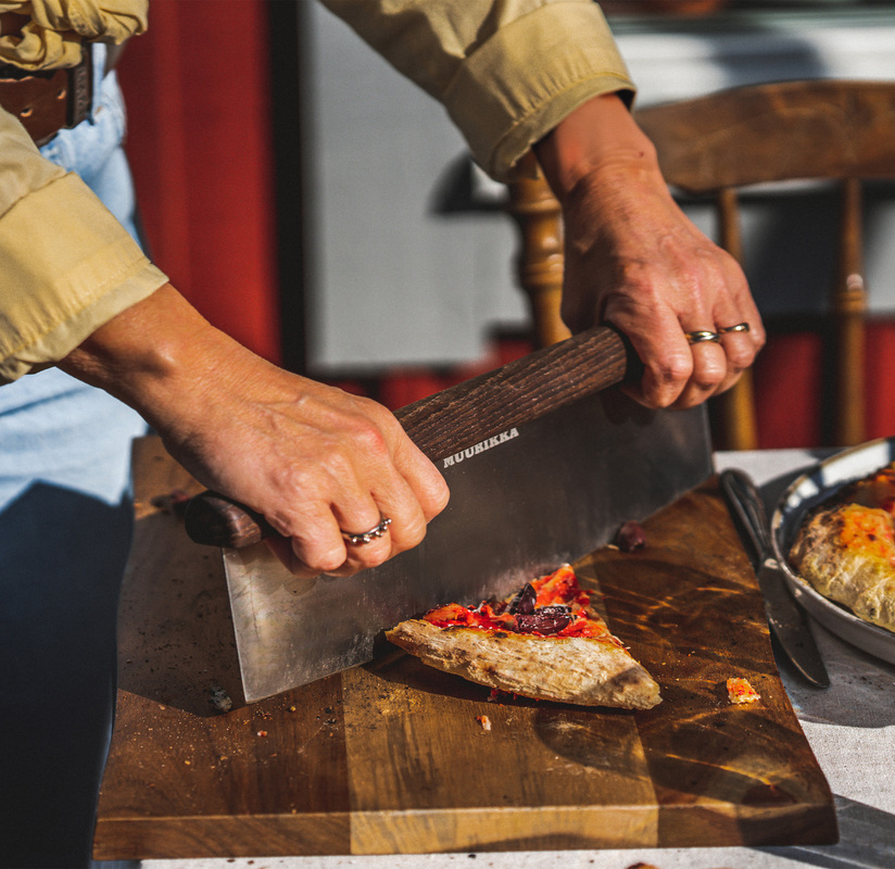 Pizzakutter Rustfritt/ask