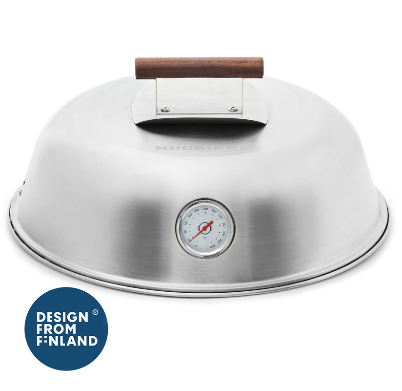 Lokk med termometer Rustfritt 58 cm