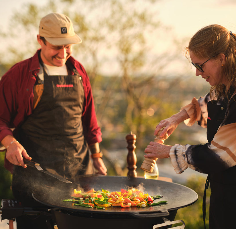 Stekehelle sett gass LL Sort 78 cm