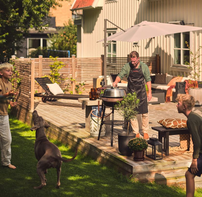 Stekehelle sett gass LL Sort 48 cm